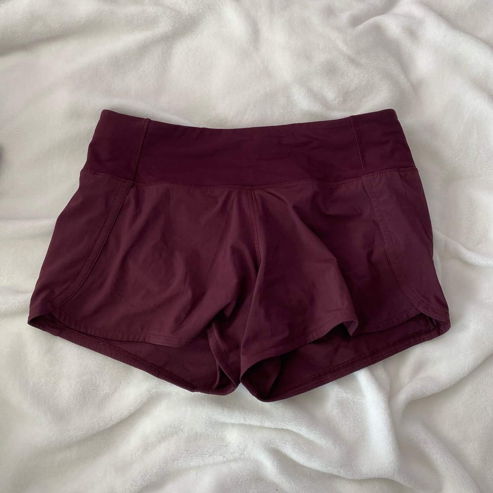 maroon speed up 4” shorts